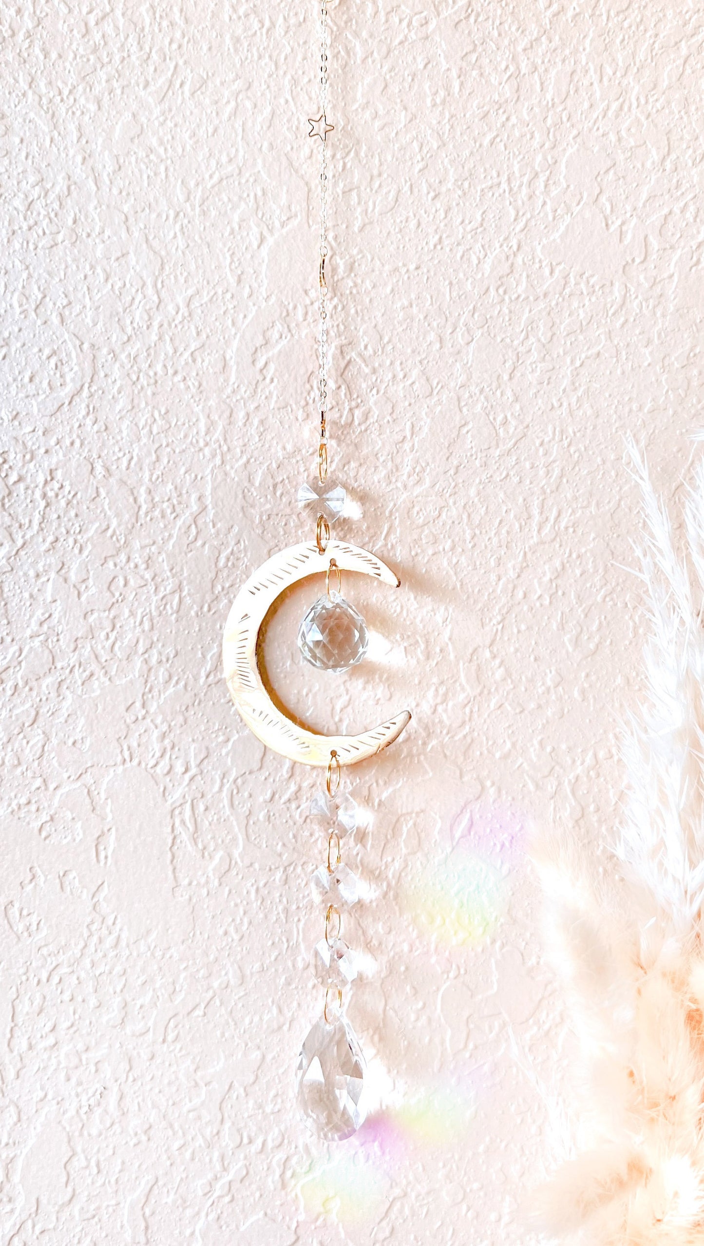 MOON Suncatcher - Rainbow Maker - Wall Decor - Rainbow Prism