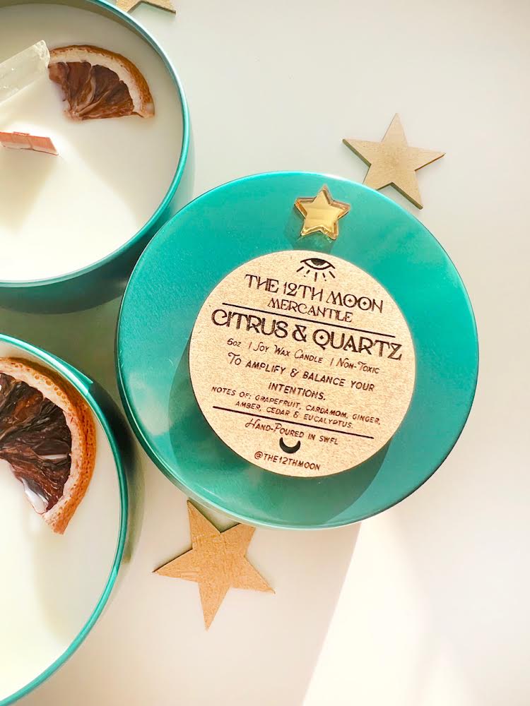 CITRUS & QUARTZ Coconut Wax Candle