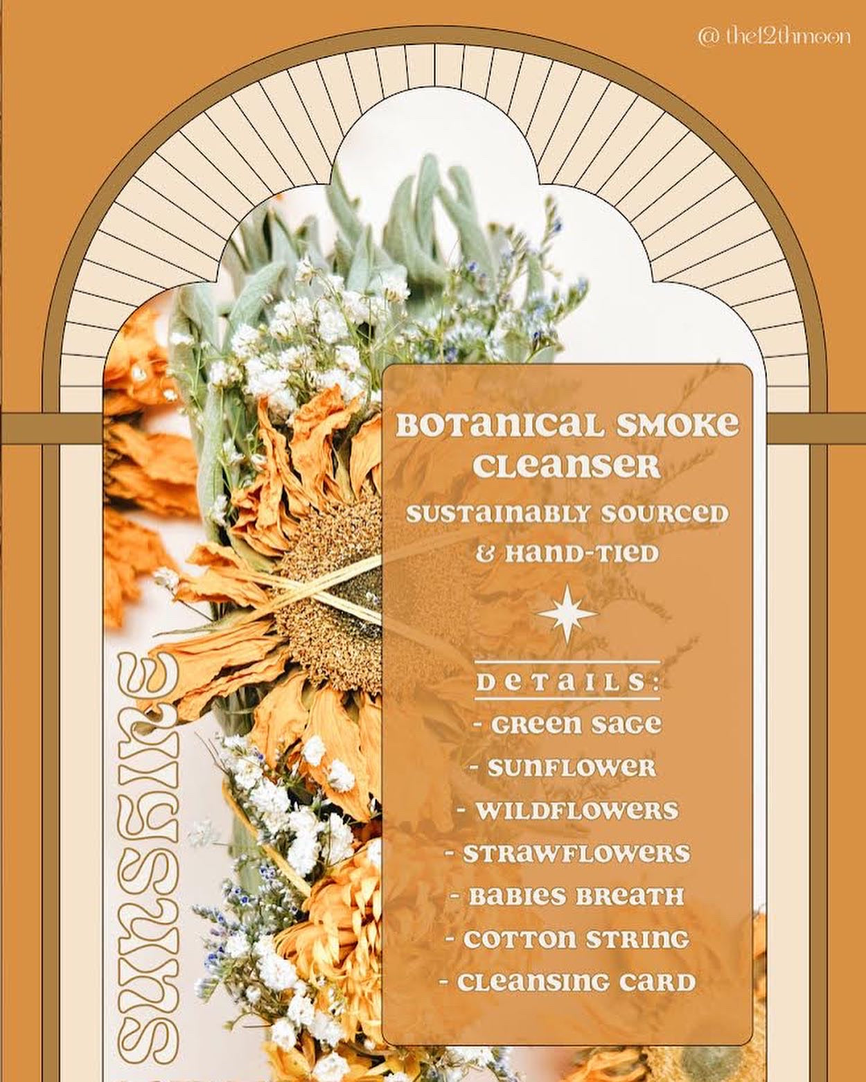 SUNSHINE PRAIRIE Floral Sage Smudge Bundle - Botanical Smoke Cleanser
